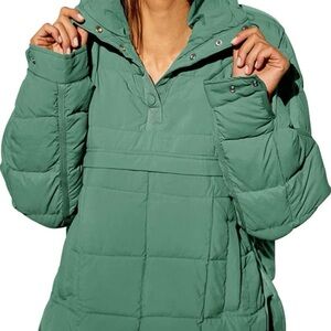Stylish Green Puffer Jacket for Women